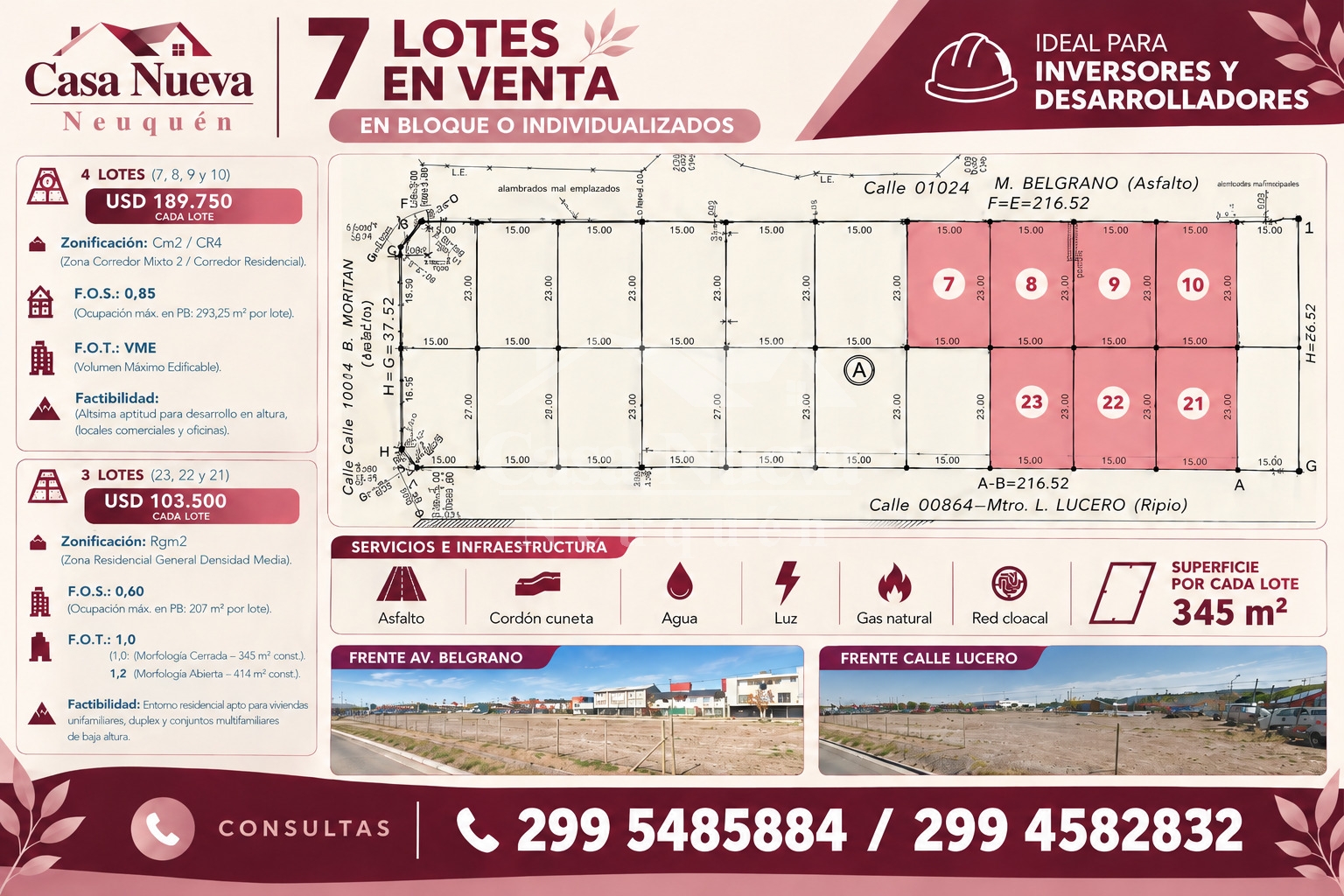 LOTES EN VENTA , IDEAL DESARROLLO E INVERSORES